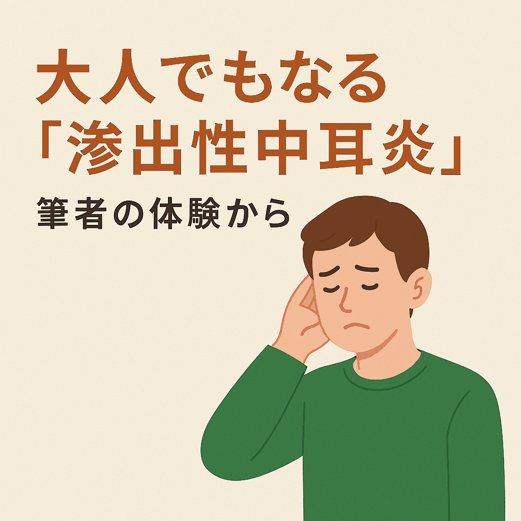 大人でもなる「滲出性中耳炎」筆者の体験から