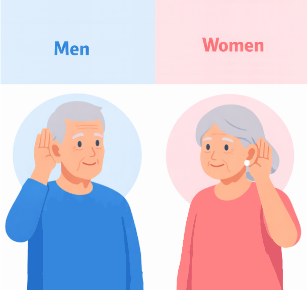男女で違う？加齢性難聴の特徴について