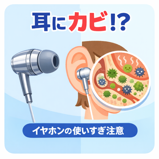 イヤホンの長時間使用で耳にカビ？知らないと怖い「外耳道真菌症」と予防法